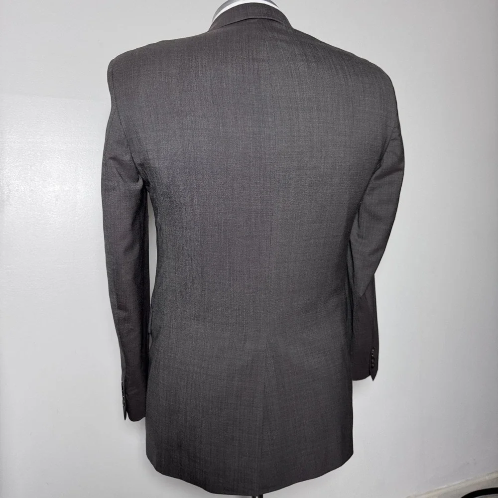 Jos. A. Bank Suit Mens 42L 36x33 Brown Solid 2-Button Wool Professional Business - Picture 3 of 6